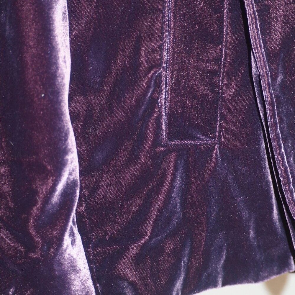 Free People Yesterday's Muse Velvet Purple Jacket Blazer Sizet XS - Picture 9 of 11